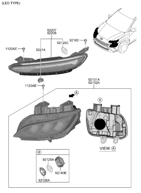 2023 Hyundai Kona Head Lamp Diagram 2