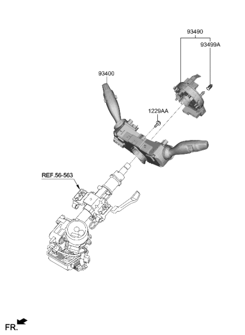 2023 Hyundai Kona Multifunction Switch Diagram