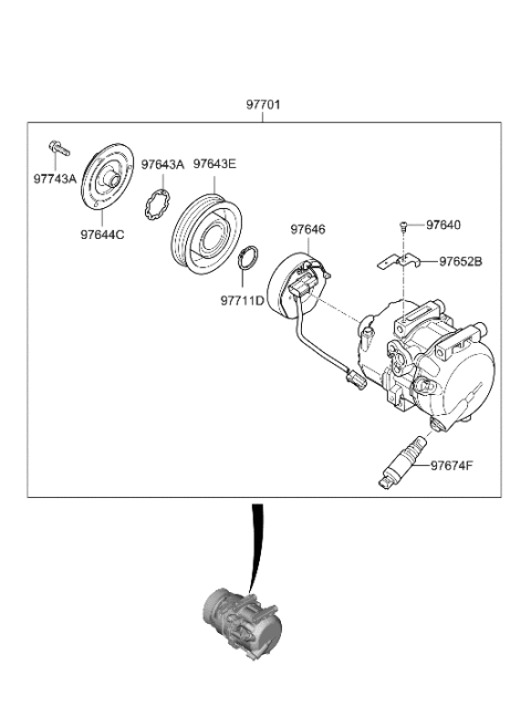 2023 Hyundai Palisade Air conditioning System-Cooler Line Diagram 2