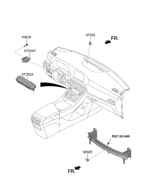 2023 Hyundai Sonata Sensor-In Car Diagram for 97270-3T000