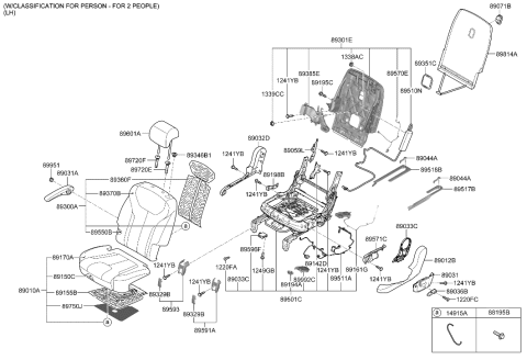 2023 Hyundai Palisade CAP Diagram for 89934-S1500-NNB