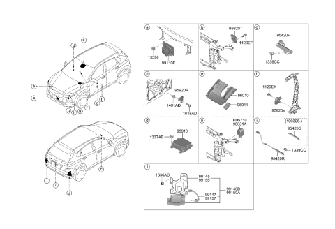 2020 Hyundai Kona Electric Relay & Module Diagram 1
