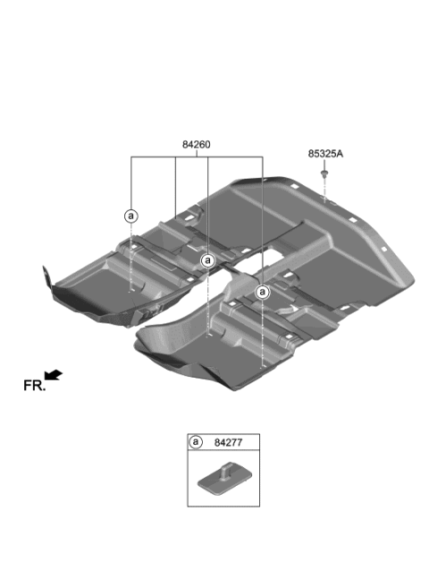 2021 Hyundai Kona Electric Floor Covering Diagram