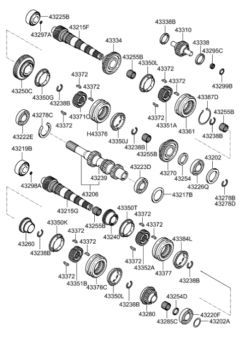 2007 Hyundai Sonata Transaxle Gear-Manual Diagram 1
