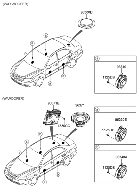 2007 Hyundai Sonata Speaker Diagram