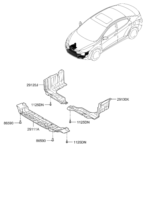 2013 Hyundai Elantra Under Cover Diagram