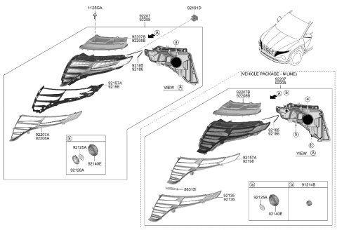 2023 Hyundai Tucson Head Lamp Diagram 1