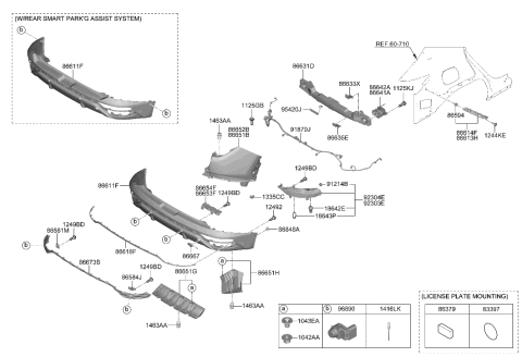 2022 Hyundai Tucson Rear Bumper Diagram 1