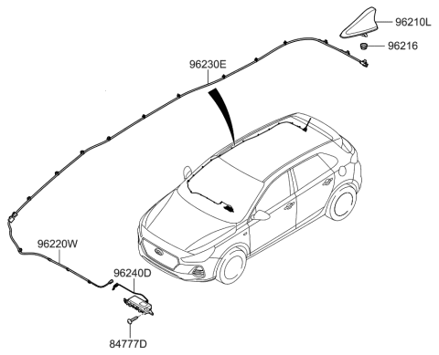 2019 Hyundai Elantra GT Antenna Diagram