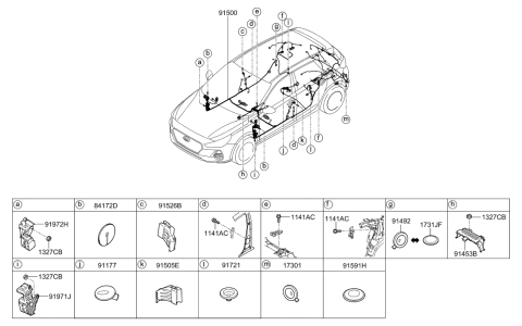 2020 Hyundai Elantra GT Floor Wiring Diagram