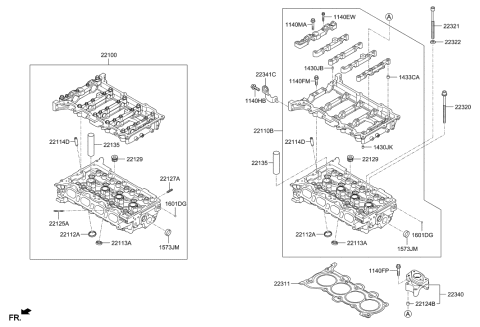 2020 Hyundai Elantra GT Cylinder Head Diagram 2