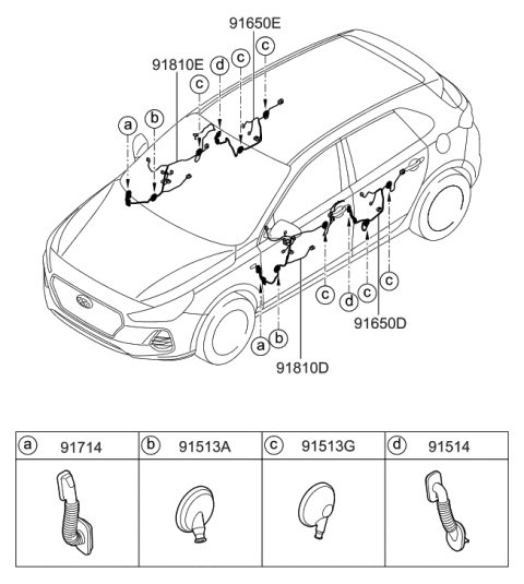 2020 Hyundai Elantra GT Door Wiring Diagram 1