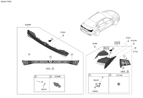 2021 Hyundai Elantra Rear Combination Lamp Diagram 1