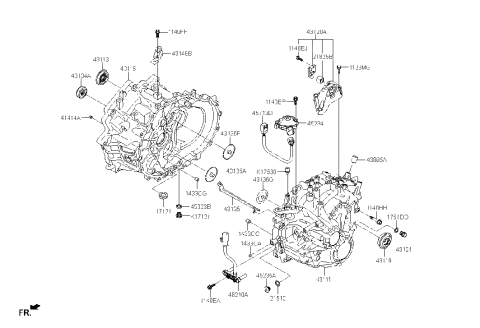 2022 Hyundai Elantra Transaxle Case-Manual Diagram