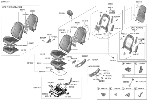 2021 Hyundai Elantra Pad Assembly-Front Seat Cushion,LH Diagram for 88150-AA000