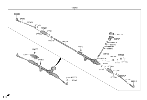 2021 Hyundai Elantra Power Steering Gear Box Diagram