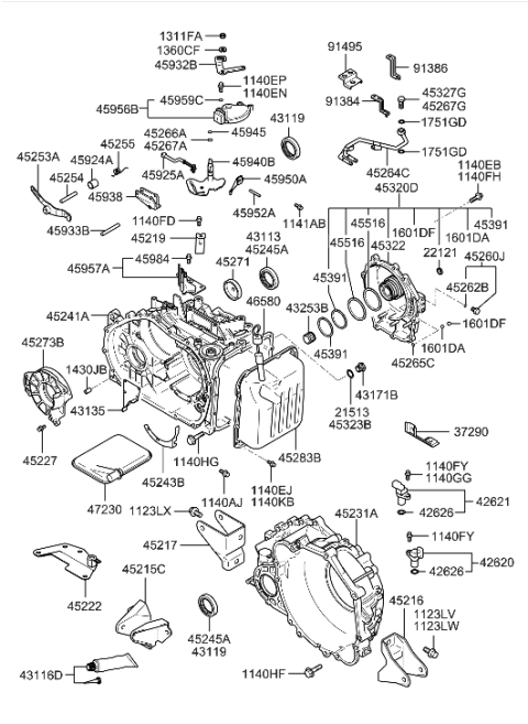 2002 Hyundai Tiburon Sensor Assembly-Input Speed Diagram for 42620-39200