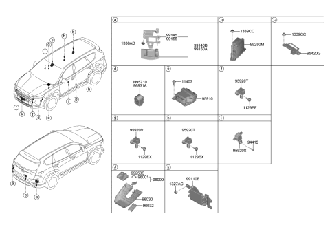 2020 Hyundai Santa Fe Relay & Module Diagram 1