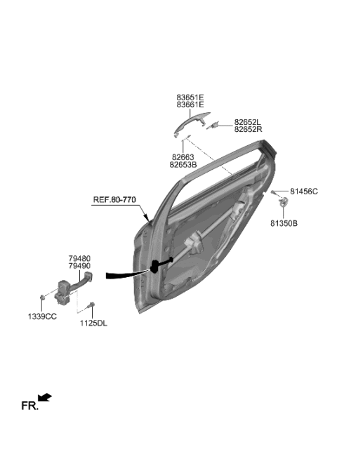 2023 Hyundai Elantra N Rear Door Locking Diagram