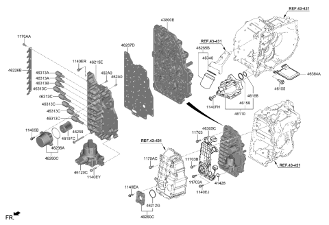 2023 Hyundai Elantra N Transmission Valve Body Diagram