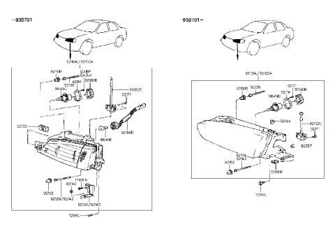 1991 Hyundai Elantra Head Lamp Diagram