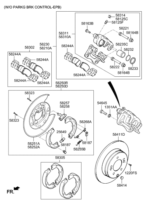2015 Hyundai Azera Rear Wheel Brake Diagram 1