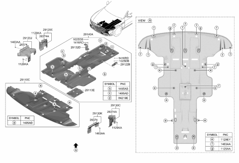 2023 Hyundai Genesis G90 Under Cover Diagram