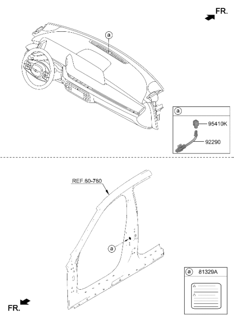 2023 Hyundai Genesis G90 Front Door Locking Diagram 2