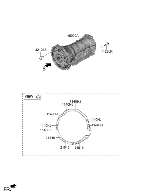 2023 Hyundai Genesis G90 Transaxle Assy-Auto Diagram