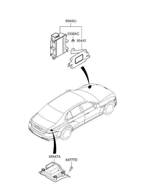 2023 Hyundai Genesis G90 Transmission Control Unit Diagram