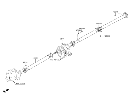 2023 Hyundai Genesis G90 Propeller Shaft Diagram