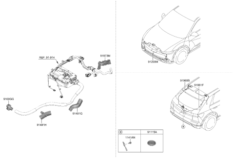 2022 Hyundai Ioniq 5 WIRING ASSY-FEM Diagram for 91840-GI010