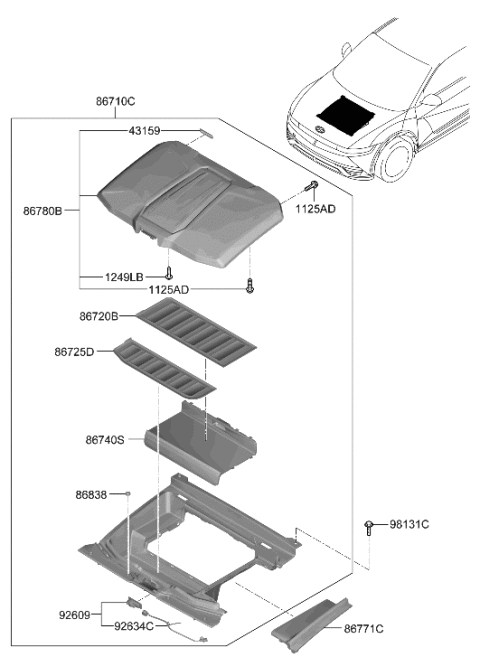 2022 Hyundai Ioniq 5 CAP-SEALING Diagram for 86745-GI000