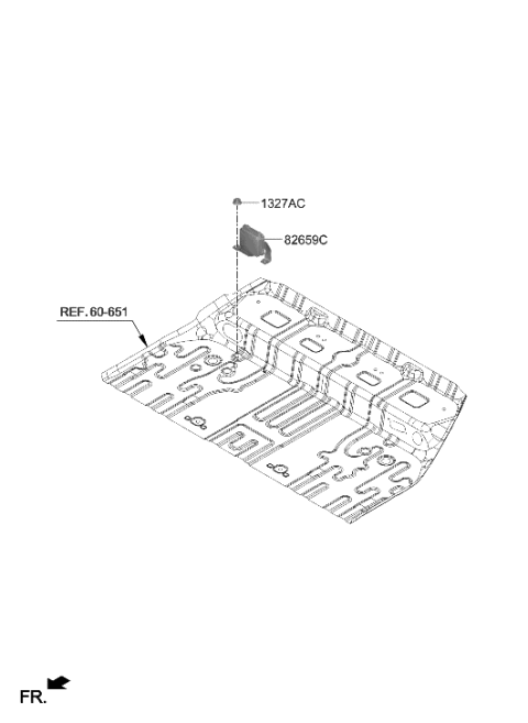 2016 Hyundai Azera AUTO FLUSH CONTROL UNIT-FR DR Diagram for 82659-GI000