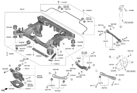 2023 Hyundai Ioniq 5 COVER-RR LWR ARM,LH Diagram for 55230-GI000