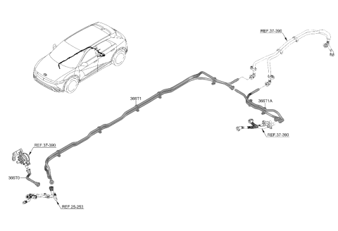 2023 Hyundai Ioniq 5 TUBE ASSY-CENTER 2 Diagram for 366T1-1XAA1