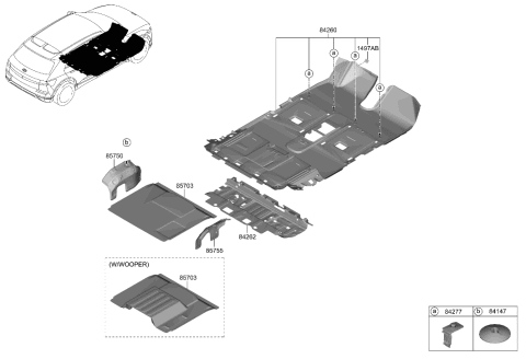 2016 Hyundai Azera HOOK-CAR MAT Diagram for 84270-3W000-YGN