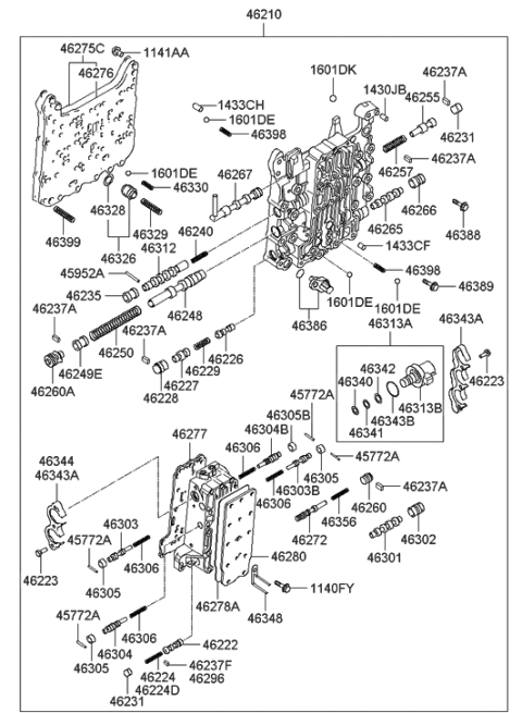 2005 Hyundai Sonata Valve Assembly-Manual Diagram for 46267-3A000