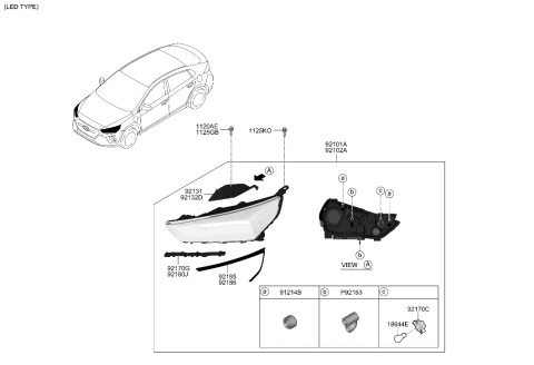 2021 Hyundai Ioniq Head Lamp Diagram 2