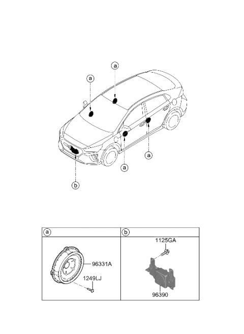 2021 Hyundai Ioniq Speaker Diagram 1
