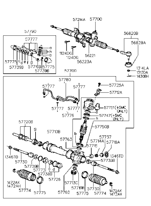 2000 Hyundai Tiburon Plug-Yoke Diagram for 57737-24000