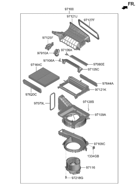 2023 Hyundai Genesis Electrified GV70 ACTUATOR-INTAKE Diagram for 97124-DS000