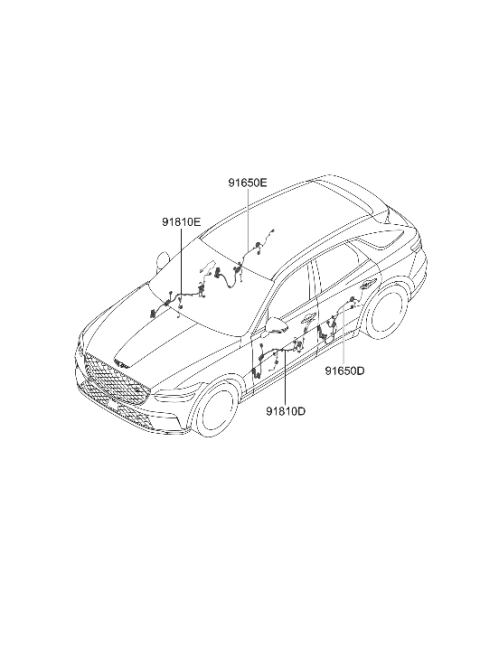 2023 Hyundai Genesis Electrified GV70 Door Wiring Diagram 1