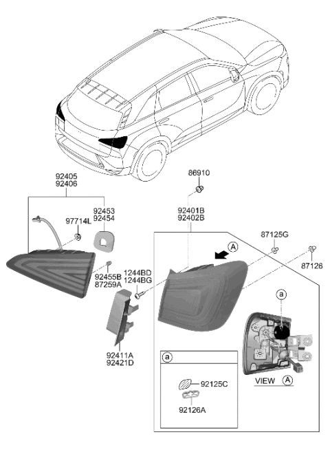 2023 Hyundai Nexo BRACKET-MOISTURE ABSORBENT Diagram for 92126-M5000