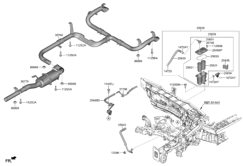2021 Hyundai Nexo Pipe & Hose Assembly-Idc,In Diagram for 37796-0E060