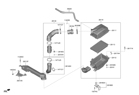 2023 Hyundai Nexo Air Cleaner Diagram