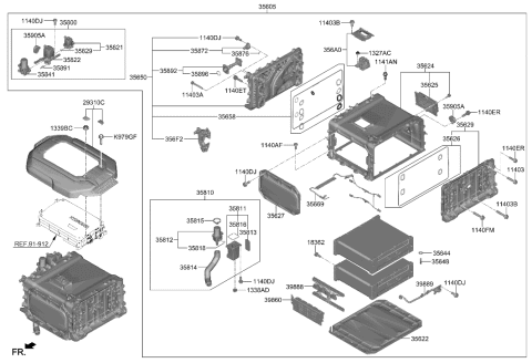 2021 Hyundai Nexo TRANSDUCER-PRESSURE Diagram for 35872-M5100