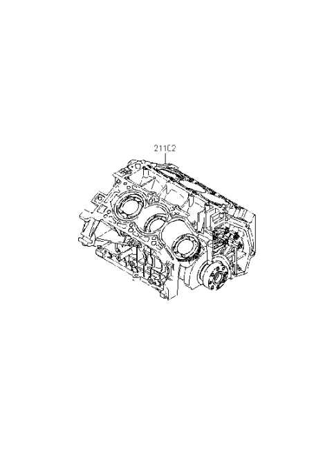21102-2GK00-A Genuine Hyundai Engine Assembly-Short