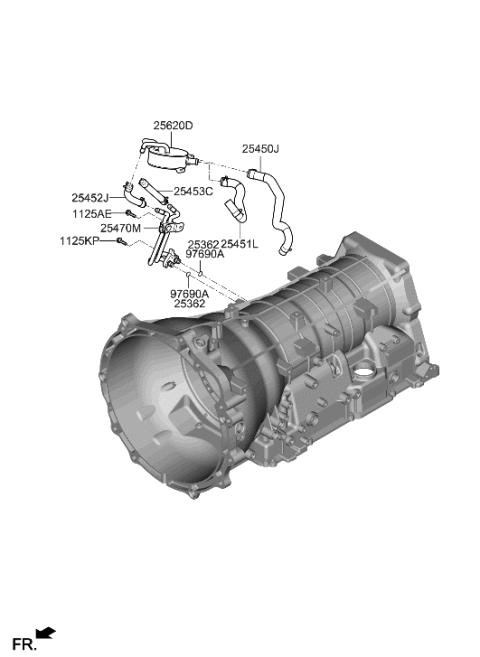 2021 Hyundai Genesis G80 Auto Transmission Case Diagram 2