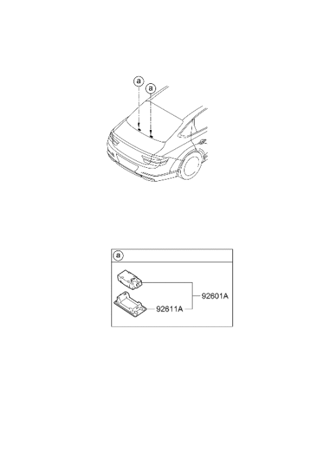 2021 Hyundai Genesis G80 License Plate & Interior Lamp Diagram